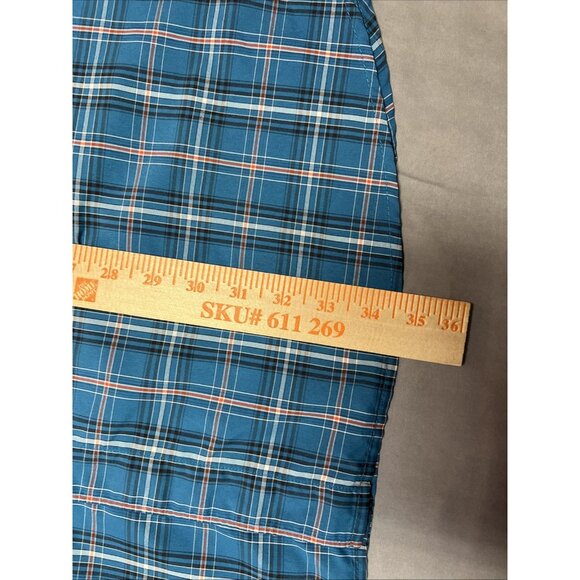 Chaps Blue Plaid Long Sleeve Casual Button Down Men's size 3XL Nylon/Polyester - Picture 16 of 16